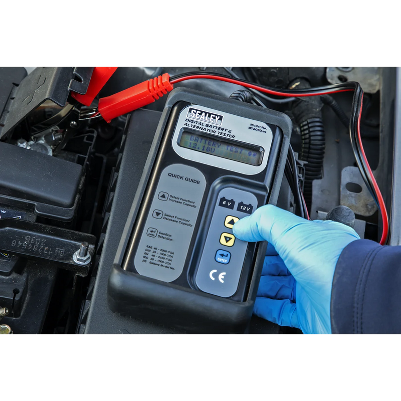 Sealey Digital Battery & Alternator Tester 6/12/24V BT2002