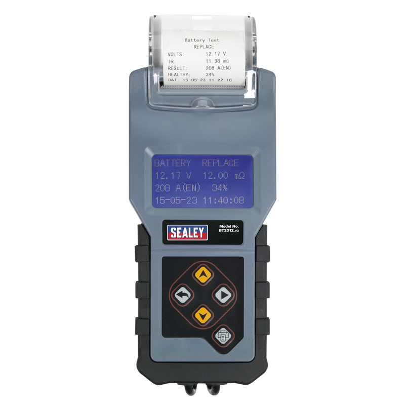 Sealey Digital Battery Tester Model BT2012 12V with Printer