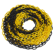 Sealey Plastic Chain 25m x 6mm - Black/Yellow