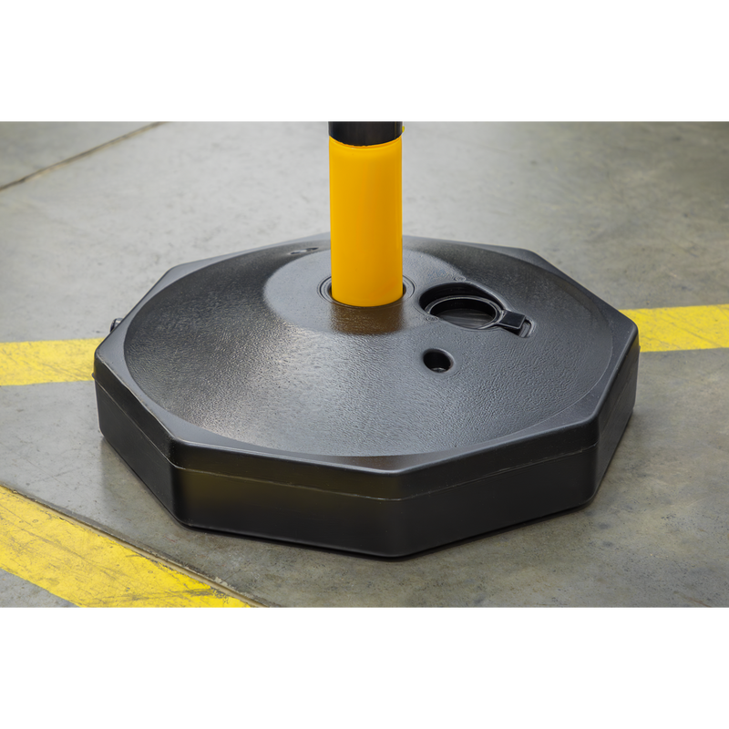 Sealey Post with Base - 850mm Black/Yellow Safety Barrier
