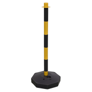 Sealey Post with Base - 850mm Black/Yellow Safety Barrier