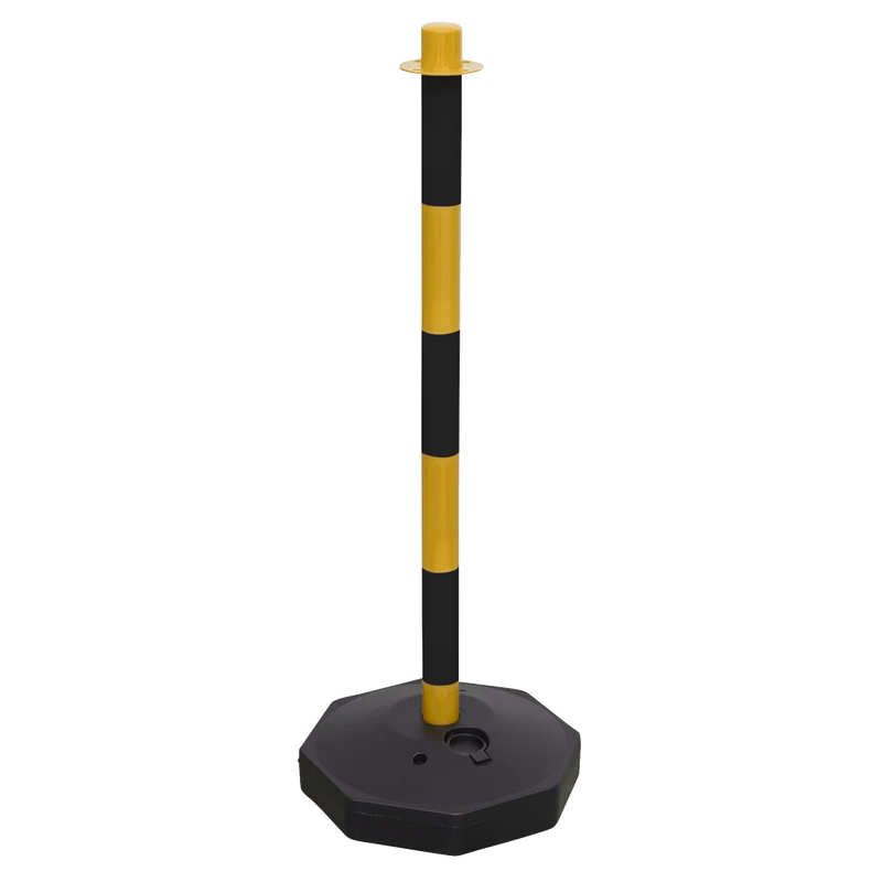 Sealey Post with Base - 850mm Black/Yellow Safety Barrier