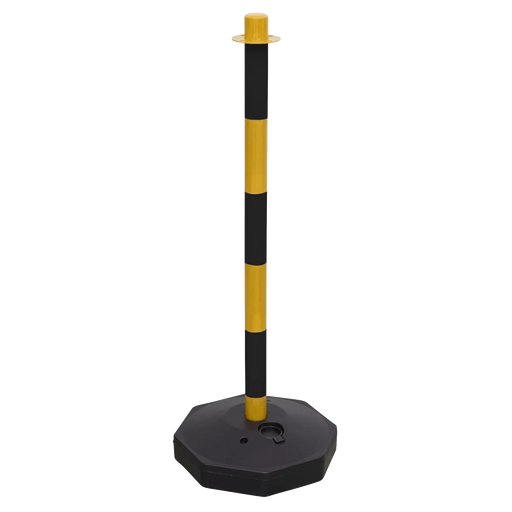 Sealey Post with Base - 850mm Black/Yellow Safety Barrier