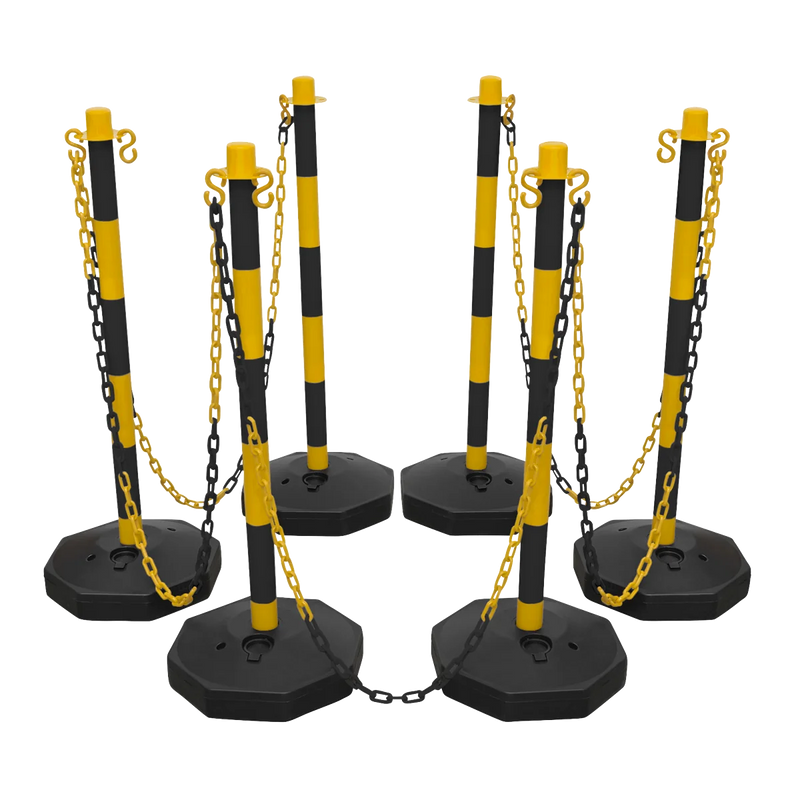Sealey Post & Chain Kit 25m - Black/Yellow