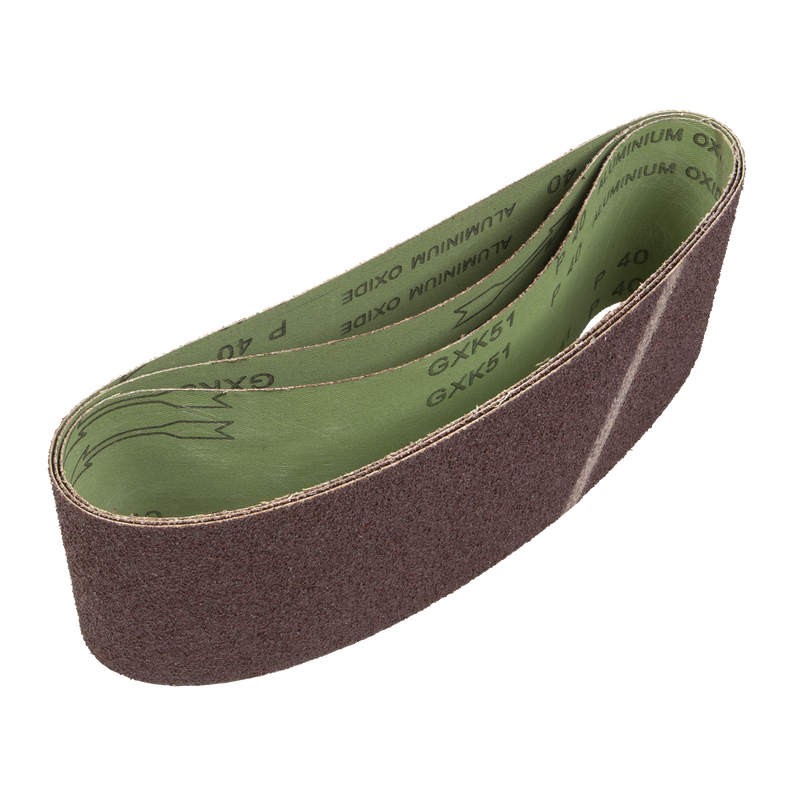 Sealey Sanding Belt 100 x 610mm 40 Grit - Pack of 3