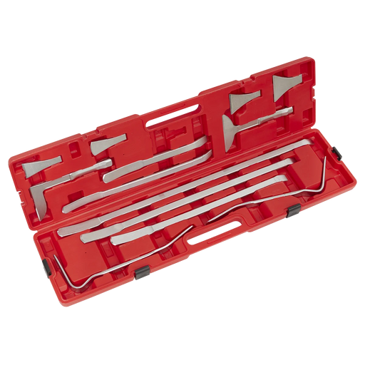 Sealey Body Panel Levering Tool Set 13 Piece Maximum Length 900mm