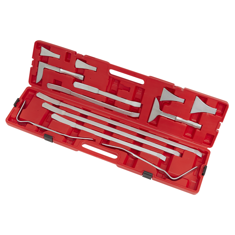 Sealey Body Panel Levering Tool Set 13 Piece Maximum Length 900mm