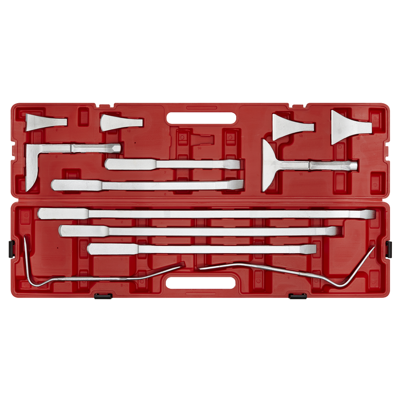 Sealey Body Panel Levering Tool Set 13 Piece Maximum Length 900mm