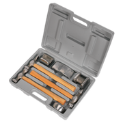 Sealey Drop-Forged Panel Beating Set CB507 7 Piece with Hammers and Dollies