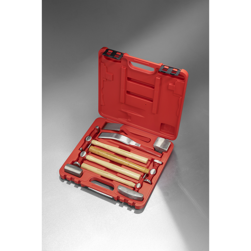 Sealey Panel Beating Set 9 Piece - Includes Hammers & Dollies