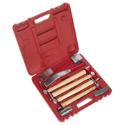 Sealey Panel Beating Set 9 Piece - Includes Hammers & Dollies