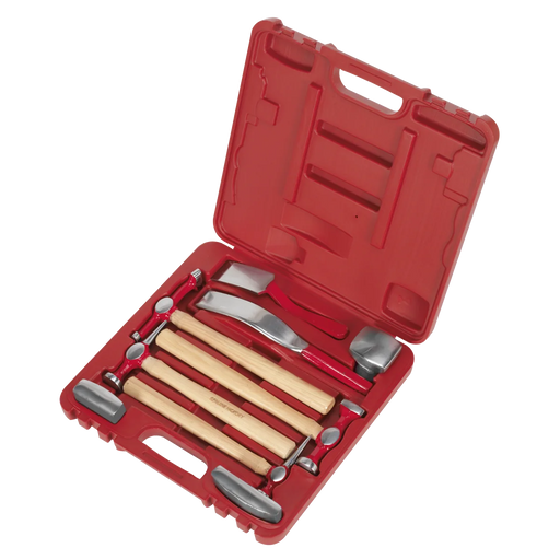 Sealey Panel Beating Set 9 Piece - Includes Hammers & Dollies