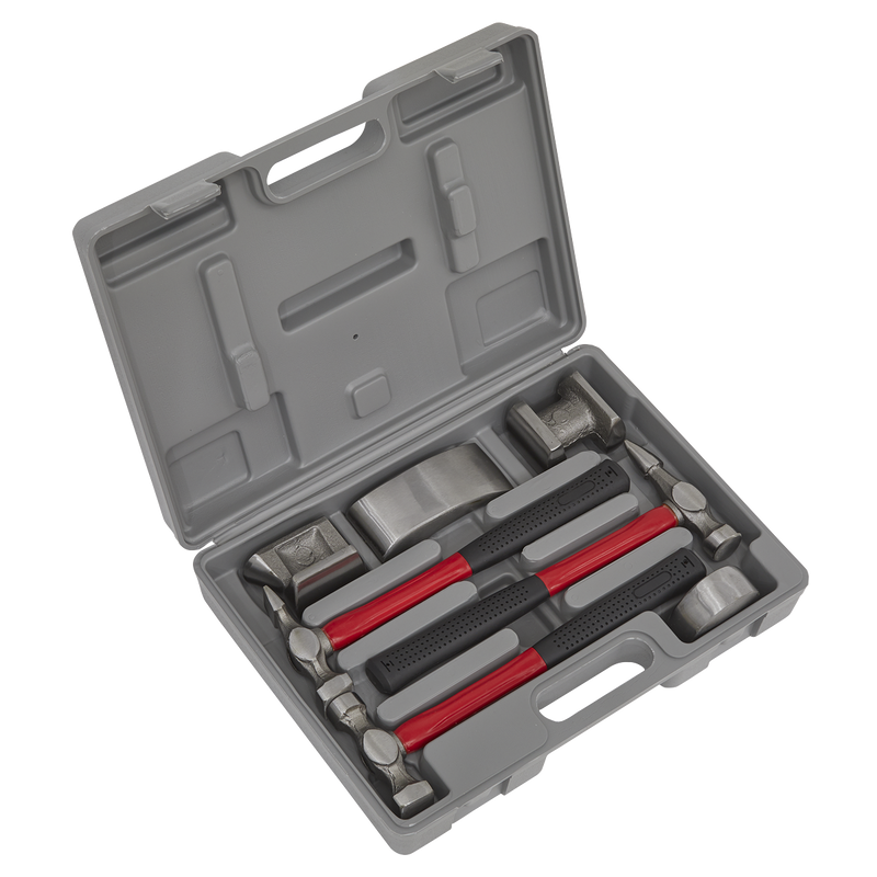 Sealey Drop-Forged Panel Beating Set 7 Piece with Fibreglass Shafts
