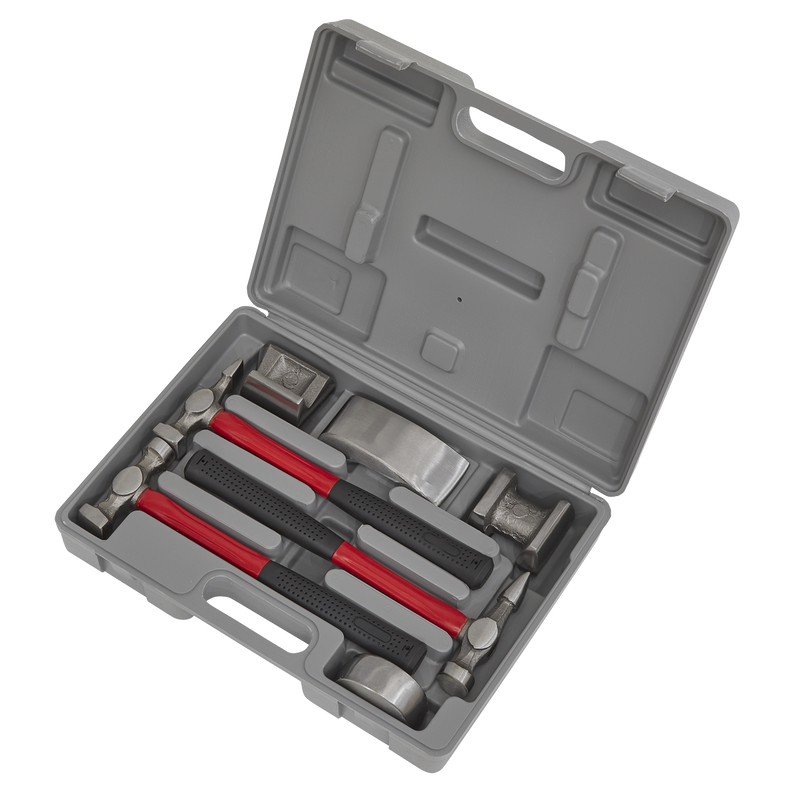Sealey Drop-Forged Panel Beating Set 7 Piece with Fibreglass Shafts