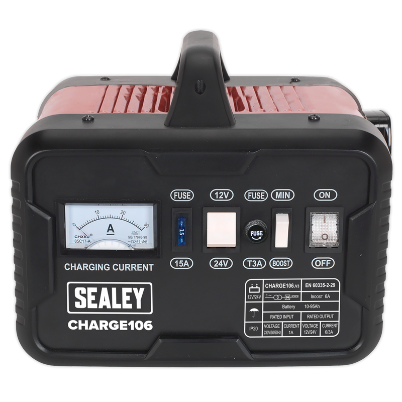 Sealey 12/24V Battery Charger CHARGE106 8A 230V