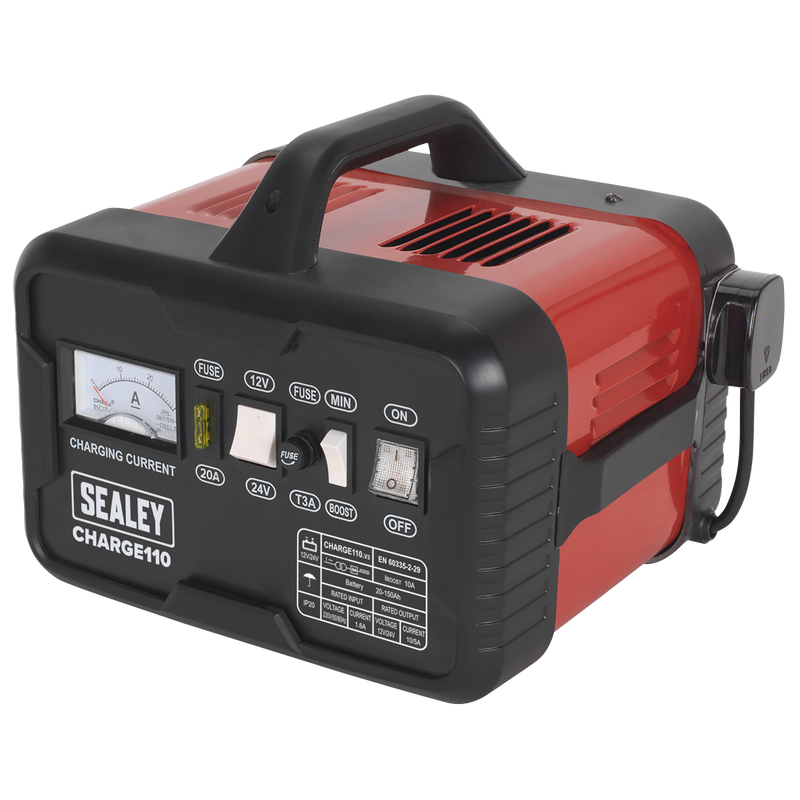 Sealey 12/24V Battery Charger CHARGE110 14A