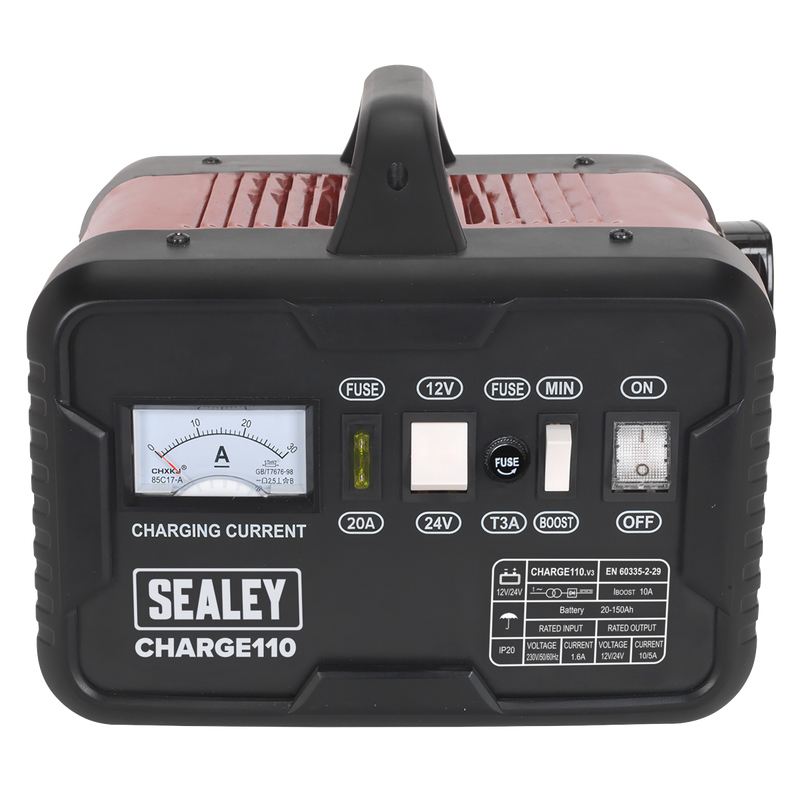 Sealey 12/24V Battery Charger CHARGE110 14A