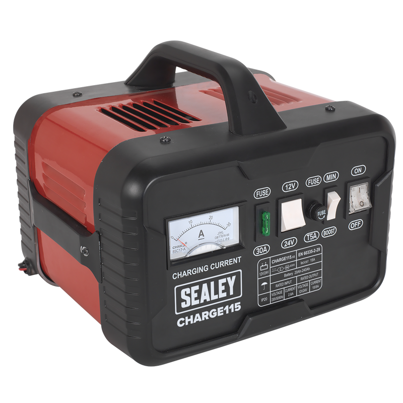 Sealey 12/24V Battery Charger CHARGE115 19A 230V