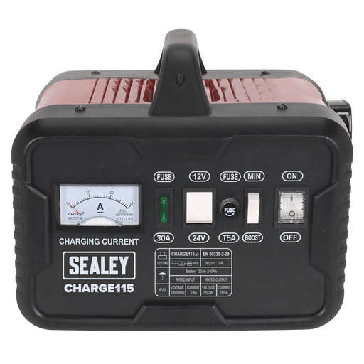 Sealey 12/24V Battery Charger CHARGE115 19A 230V