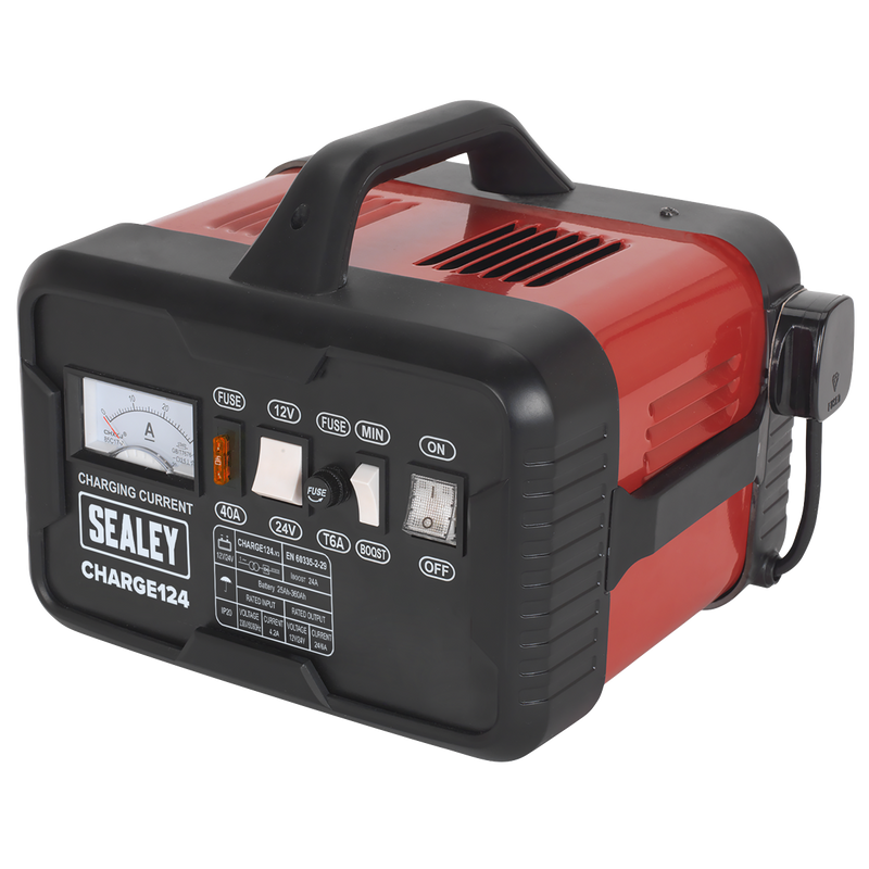Sealey 12/24V Battery Charger CHARGE124 28A 230V