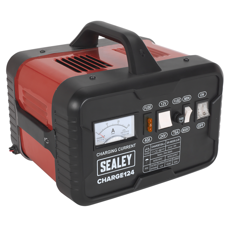 Sealey 12/24V Battery Charger CHARGE124 28A 230V