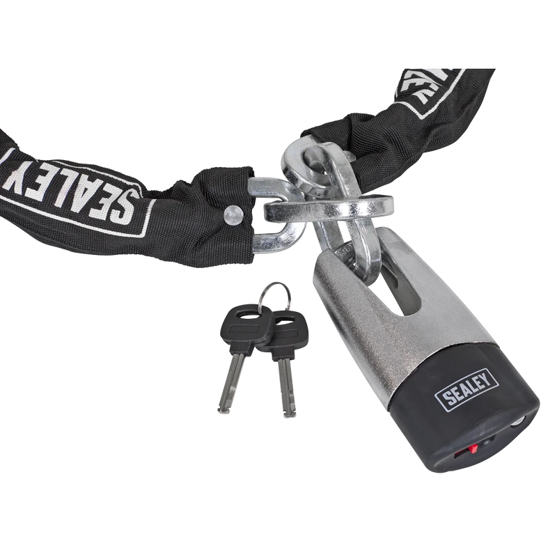 Sealey Motorcycle Chain & Disc Lock 10.5mm x 1500mm 4* ART Approved