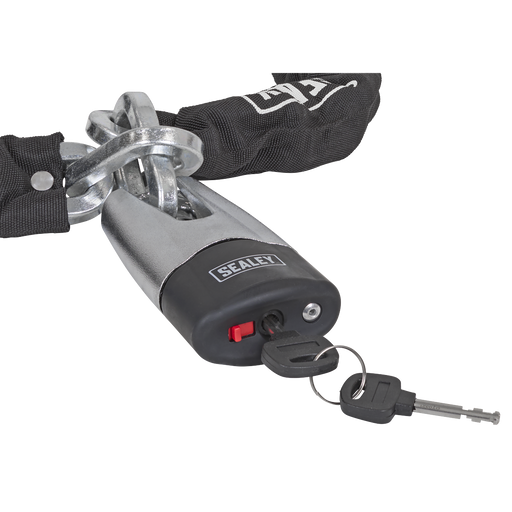 Sealey Motorcycle Chain & Disc Lock 10.5mm x 1500mm 4* ART Approved