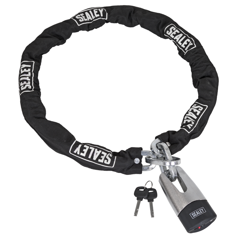 Sealey Motorcycle Chain & Disc Lock 10.5mm x 1500mm 4* ART Approved