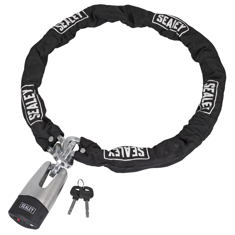 Sealey Motorcycle Chain & Disc Lock 10.5mm x 1500mm 4* ART Approved