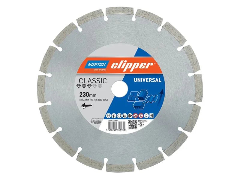 Norton Clipper Classic Universal Blue Diamond Blade 300 x 20mm - 70184626811