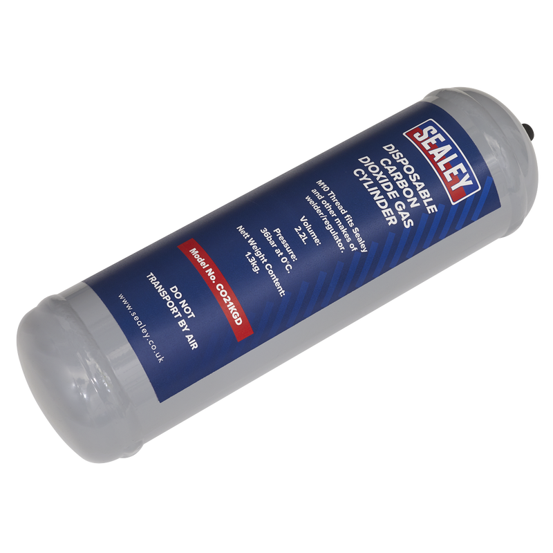 Sealey Disposable Carbon Dioxide Gas Cylinder 1.3kg - Pack of 4