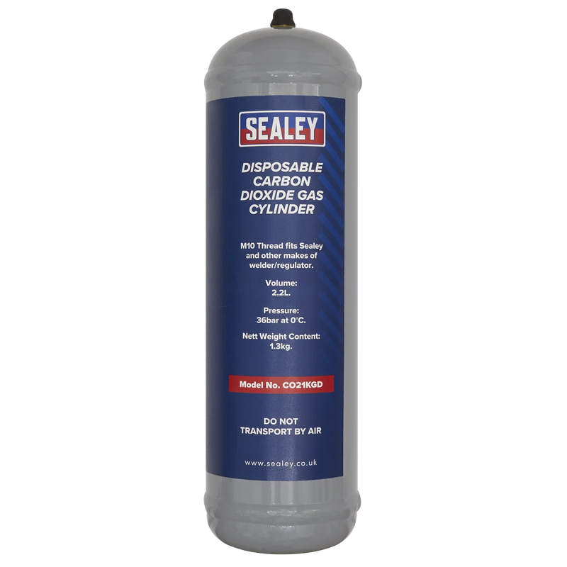 Sealey Disposable Gas Cylinder 1.3kg CO21KGD for Welding