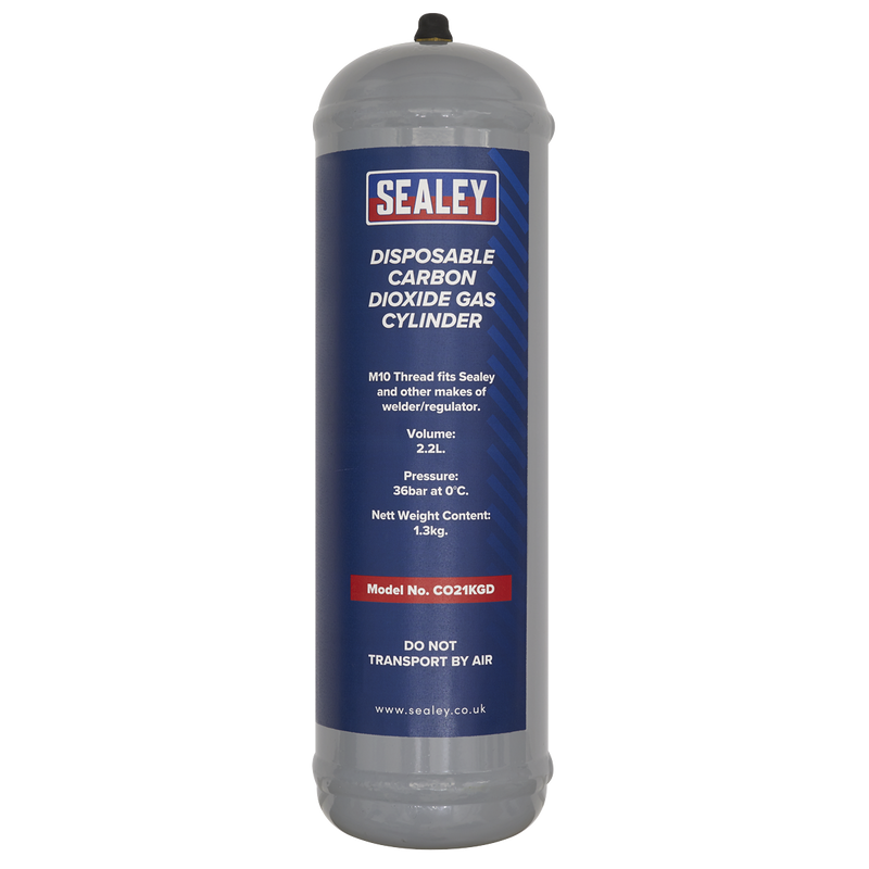 Sealey Disposable Carbon Dioxide Gas Cylinder 1.3kg - Pack of 4