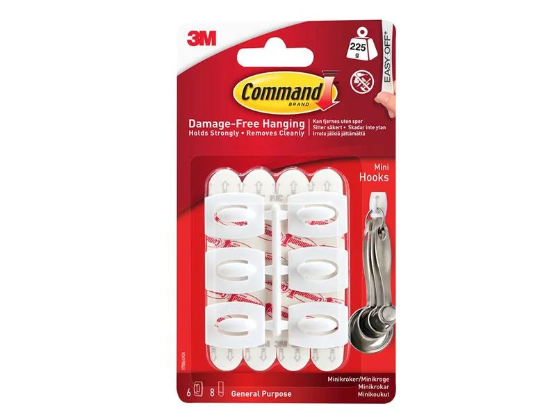 Command™ Command Mini Hooks x 6 17006 - 7100352157