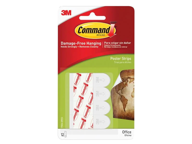 Command™ Poster Strips (Pack 12) - 17024