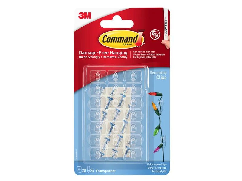 Command™ Command Decorating Clips + Strips Clear 17026CLR - 7100352243