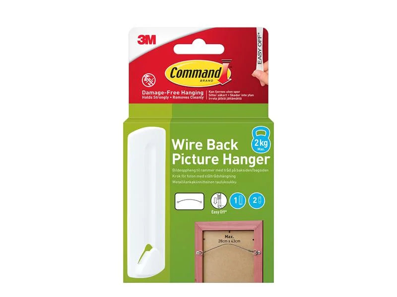Command™ Wire Back Picture Hanger (1 Hook + 2 Strips) - 7100337033