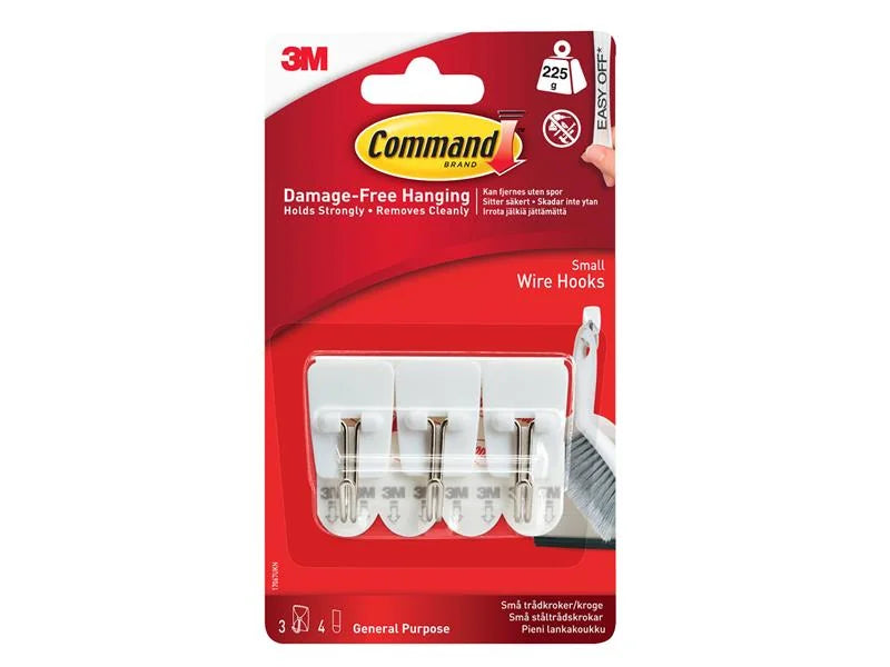 Command™ Command Small Wire Hooks x 3 17067 - 7100380834