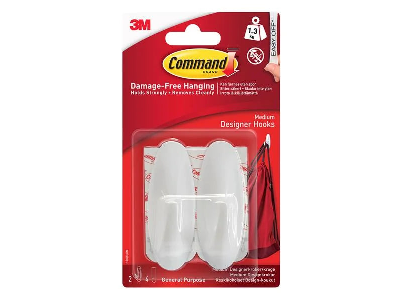 Command™ Command Medium General Purpose Hooks x 2 17081 - 7100380863