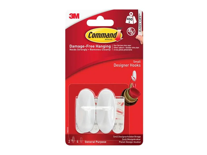 Command™ Command Small General Purpose Hooks x 2 17082 - 7100352137