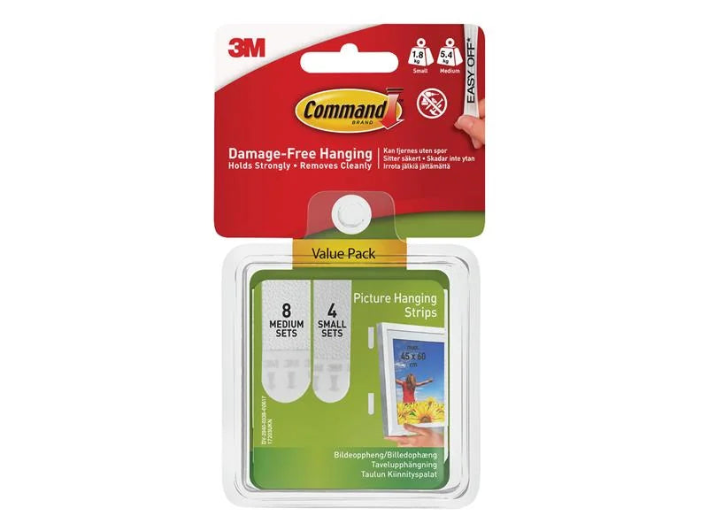 Command™ Command Picture Hanger 8 x Medium & 4 x Small 17203 - 7100235893