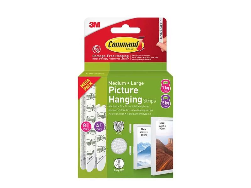 Command™ Picture Hanging Strips Medium and Large, Value Pack - 7100336379