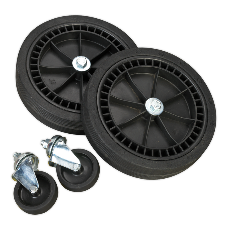 Sealey Compressor Wheel Kit - 2 Fixed & 2 Castor Wheels