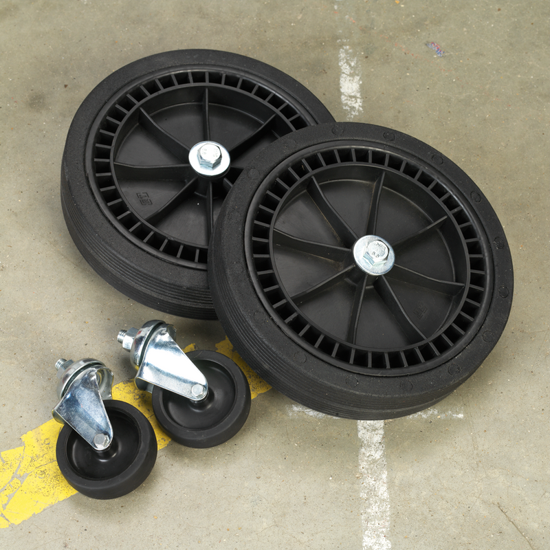 Sealey Compressor Wheel Kit - 2 Fixed & 2 Castor Wheels