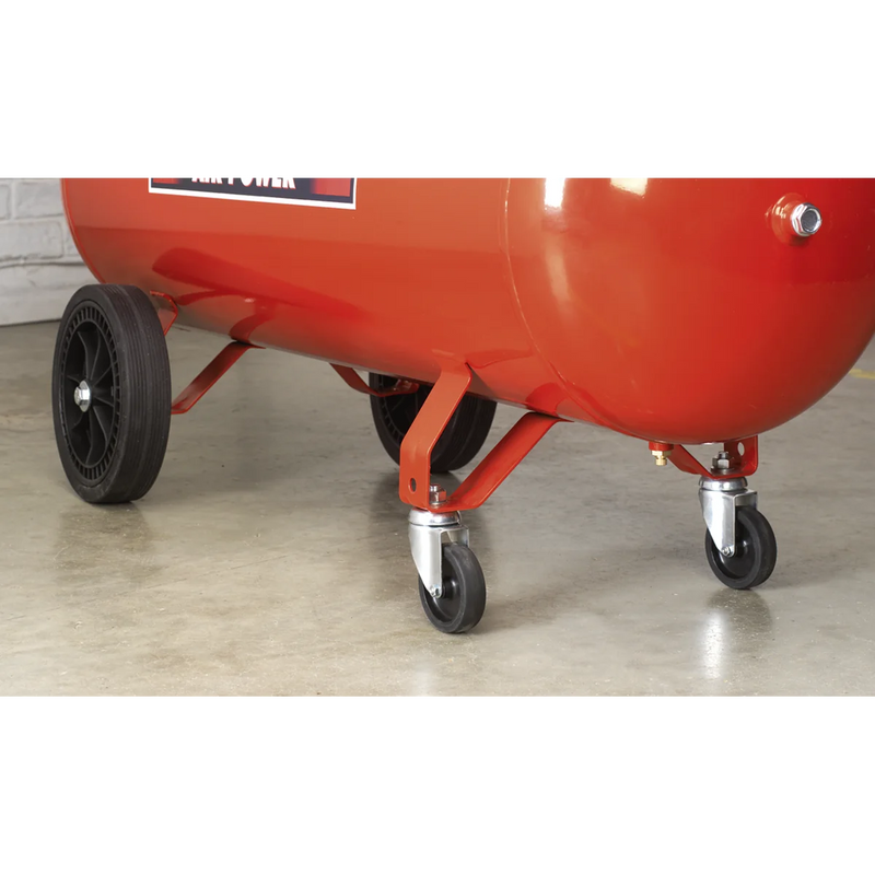 Sealey Compressor Wheel Kit - 2 Fixed & 2 Castor Wheels