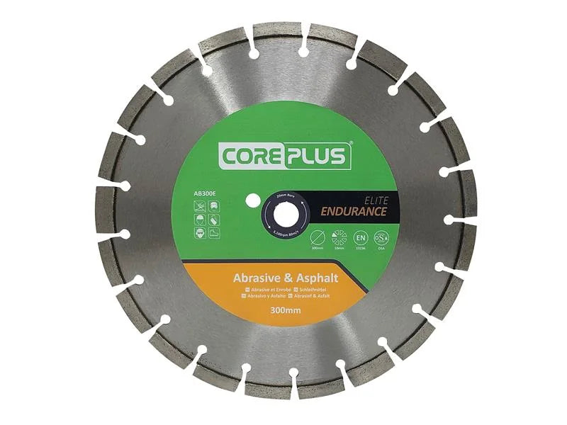 CorePlus AB300E Elite Abrasive & Asphalt Diamond Blade 300mm - CORDBAB300E