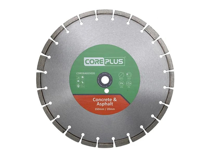 CorePlus Concrete & Asphalt Diamond Blade 350 x 20mm - CORDBAB35020