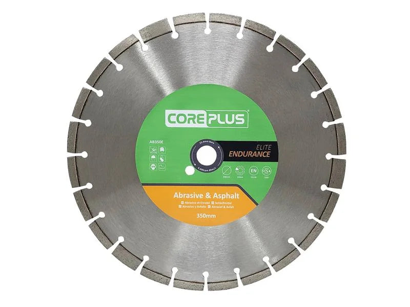 CorePlus AB350E Elite Abrasive & Asphalt Diamond Blade 350mm - CORDBAB350E