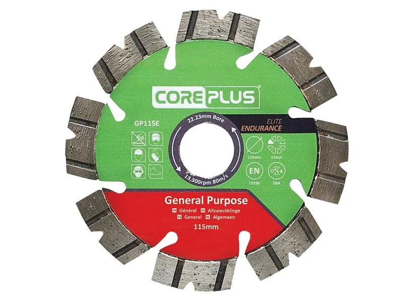 CorePlus GP115E Elite General-Purpose Diamond Blade 115mm - CORDBGP115E