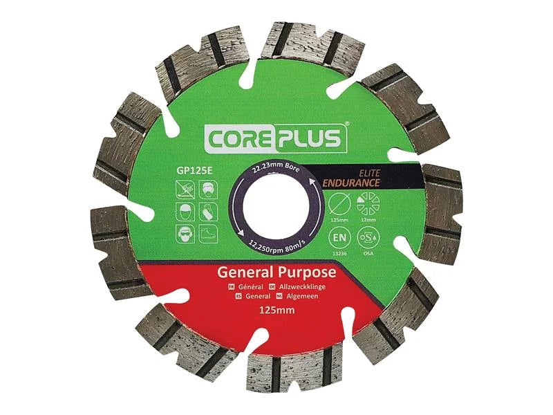 CorePlus GP125E Elite General-Purpose Diamond Blade 125mm - CORDBGP125E